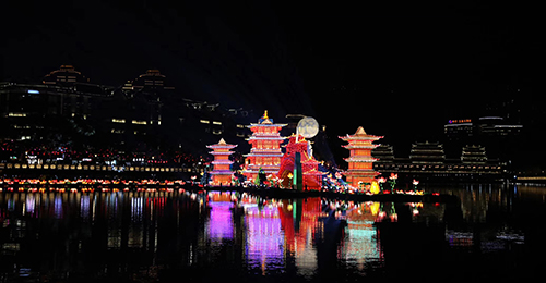 FlashNet Technology illumine l'éclairage de la fête du printemps au long de la rivière de Qingjiang